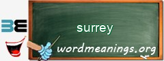 WordMeaning blackboard for surrey